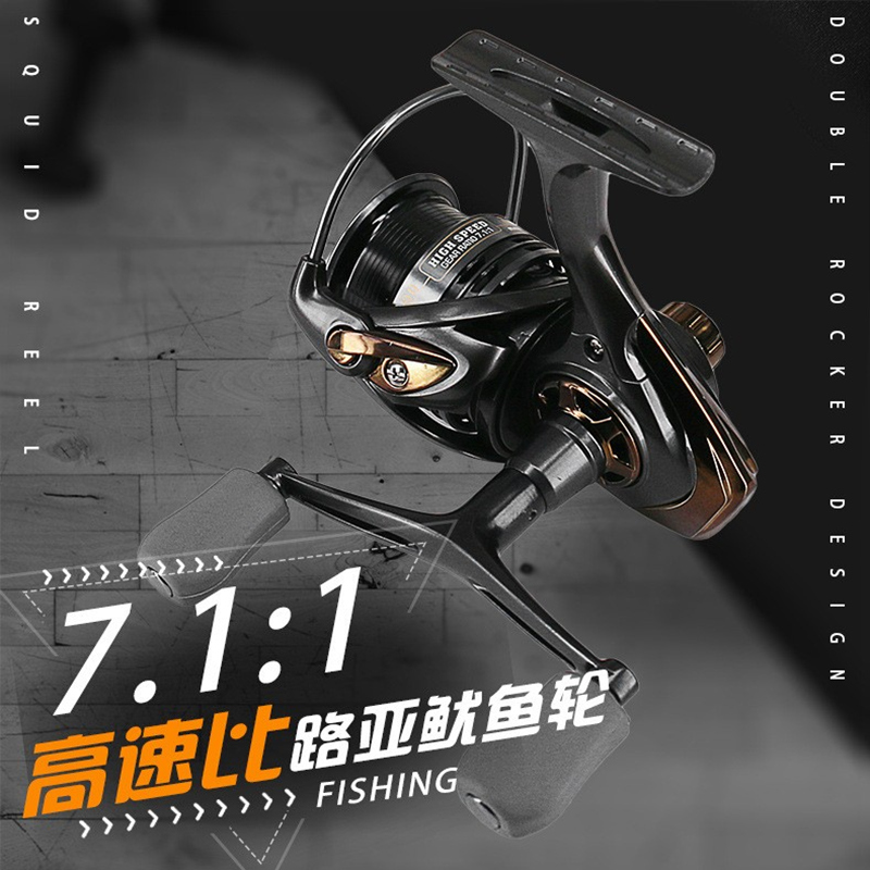 New high speed light wire cup fishing wheel winder fish wire wheel iso fishing sea fishing road subwheel metal double rocker far throw wheel