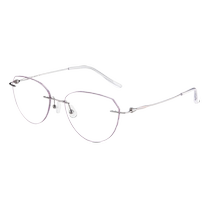 Helen Kellers new frameless beauty-rimmed glasses for women with myopia can be equipped with light prescription glasses to prevent blue light K2019