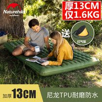 Outdoor inflatable bed Double household folding portable thickened tent sleeping mat Camping double inflatable mat Moisture proof mat