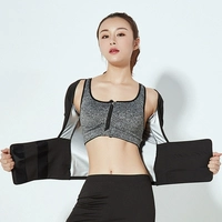 Майка пуш-ап, утягивающий пояс на талию на липучке, короткий рукав