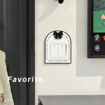 ins switch sticker light luxury household socket frame cover living room double acrylic protective cover switch decorative wall sticker