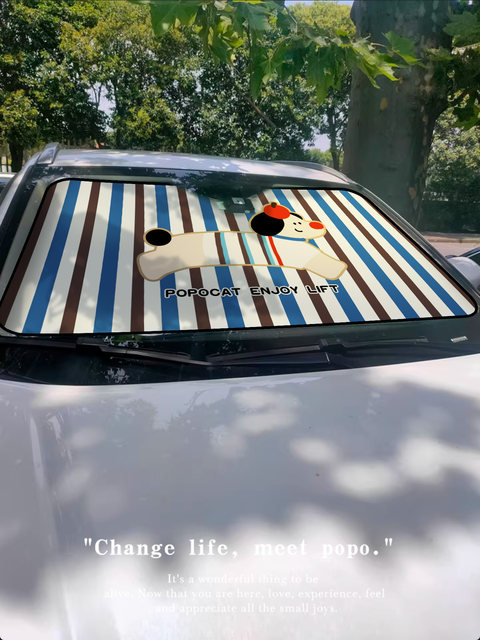 Cute Cartoon Car Sunshade and Heat Insulation Cover 2025 New Model Car Sunshade Windshield Sunshade Panel