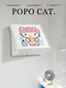 Kitty Bathroom Mural Storage Box, No-Drill Bathroom Folding Shelf, Waterproof Toilet Storage Rack for Clothes
