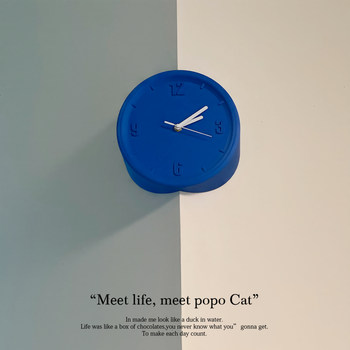 High-End Living Room Corner Clock 2025 New Double-Sided Wall Clock Creative Wall Lamp Corner Wall-Mounted Digital Silent Clock