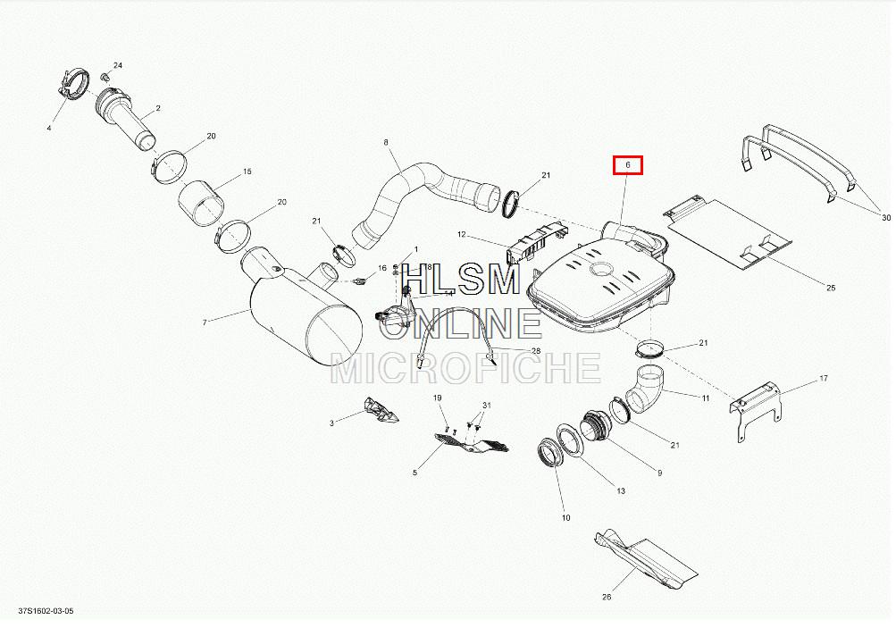 BRP Bombardier Sea-Doo Motor Boat 300 Original Spare Parts Resonance Box