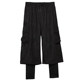 Cut wide-leg fake two-piece unisex casual pants fake two-piece high street workwear loose drape trousers