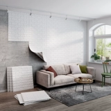 Трехмерный консилер на стену для спальни, пеноблок, водонепроницаемые самоклеющиеся обои, в 3d формате