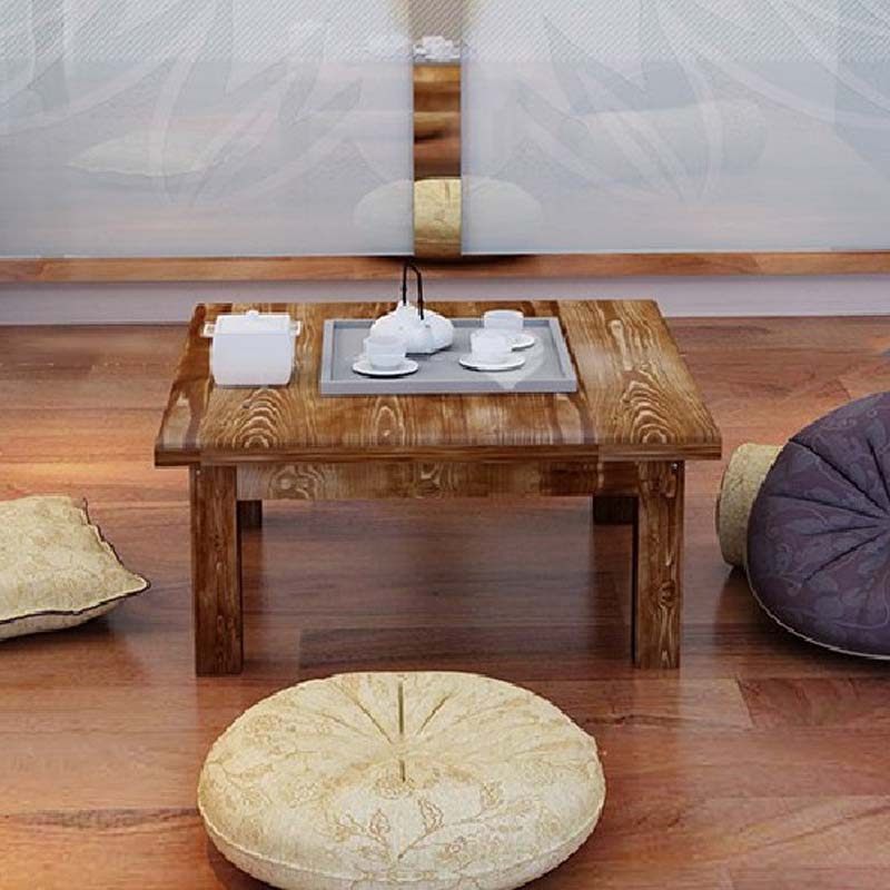 All solid wood small square table dining table tatami leisure table northeast kang table small mahjong table bed coffee table customization