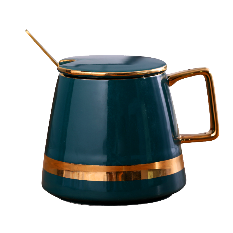 The coffee cups and saucers suit small European - style key-2 luxury spent household ceramics creative keller keller with spoon, cup men and women