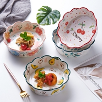 Japanese cutlery Net Red household ins creative ceramic oven salad dessert bowl cute personality rice bowl baking bowl