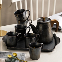 Nordic tea set teapot tea cup water Cup Cup ceramic light luxury drinking water Cup household set living room with tray