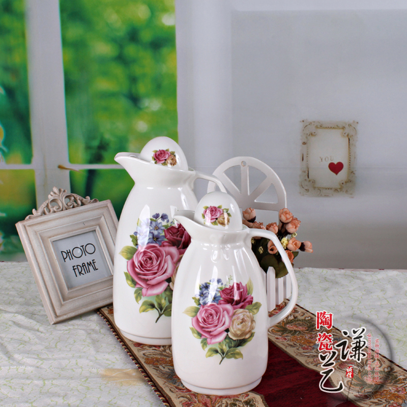 Modest cool art of jingdezhen ceramic kettle is not crack ceramic teapot large - capacity cold juice pot kettle