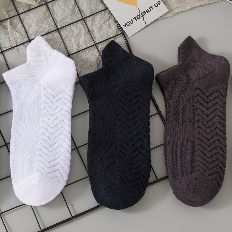 Socks Cross-Border Amazon Thick-Soled All-Season Short Socks for Men, Pure Cotton Original Export Massage Sole Running Socks