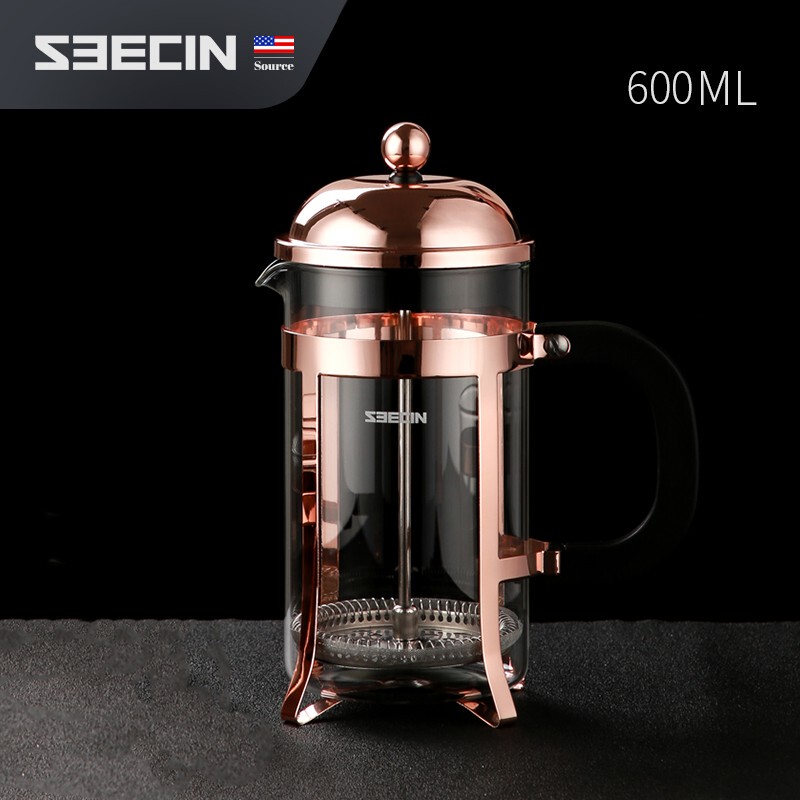 Seecin Glass Coffee Pot Home Sharing Pot Filter Press Pot Utensils French Hand-Brew Set French Press Pot Seecin Glass Coffee Pot Home Sharing Pot Filter Press Pot Utensils French Hand-Brew Set French Press Pot