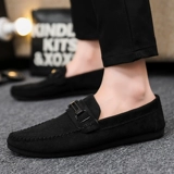 Leisure тонкая универсальная водонепроницаемая кожаная поверхность простая толстая дно мягкая кожа старшая мужская бобовая ботин