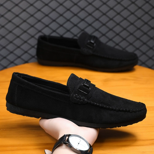 Leisure тонкая универсальная водонепроницаемая кожаная поверхность простая толстая дно мягкая кожа старшая мужская бобовая ботин