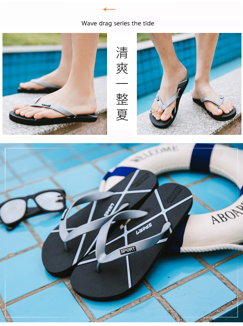 2018 người đàn ông mới của dép mùa hè thủy triều của nam giới ngoài trời flip flops dày non-slip mềm dép mặt đất hoang dã giày bãi biển