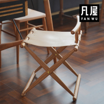 Fan house patron big horse tie solid wood folding stool shoe stool Wooden small bench household wall-hanging folding stool outdoor