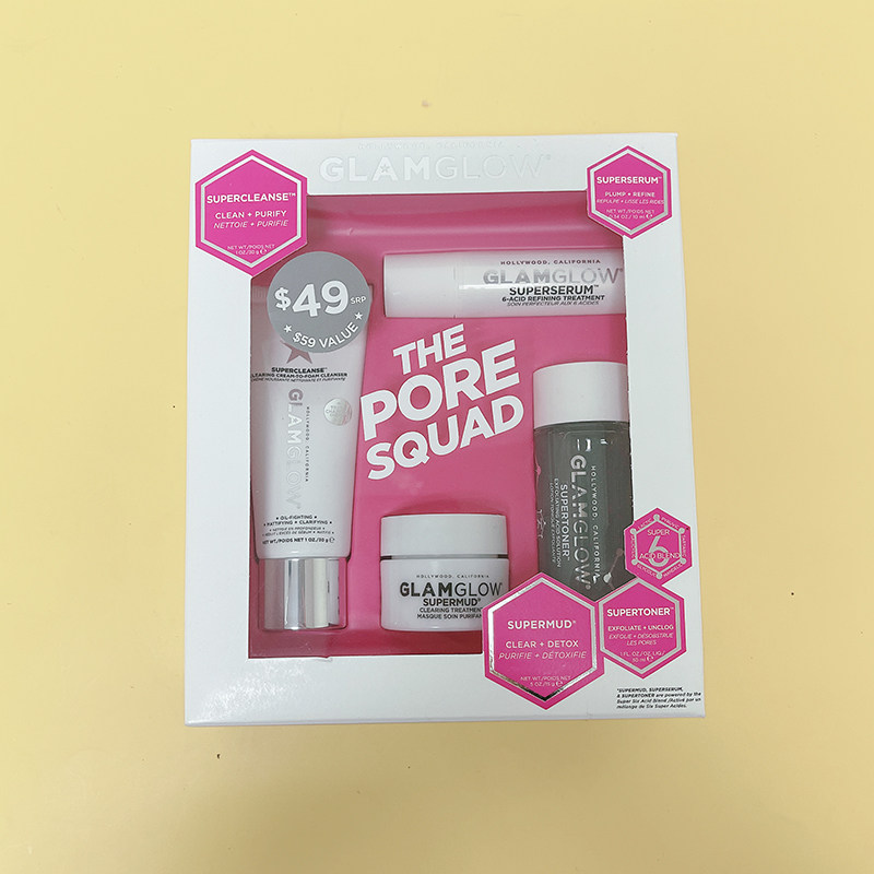American GLAMGLOW Gleenenchantment with meticulous pores sleeve box cleaning face 6 acid water essence white clay mask