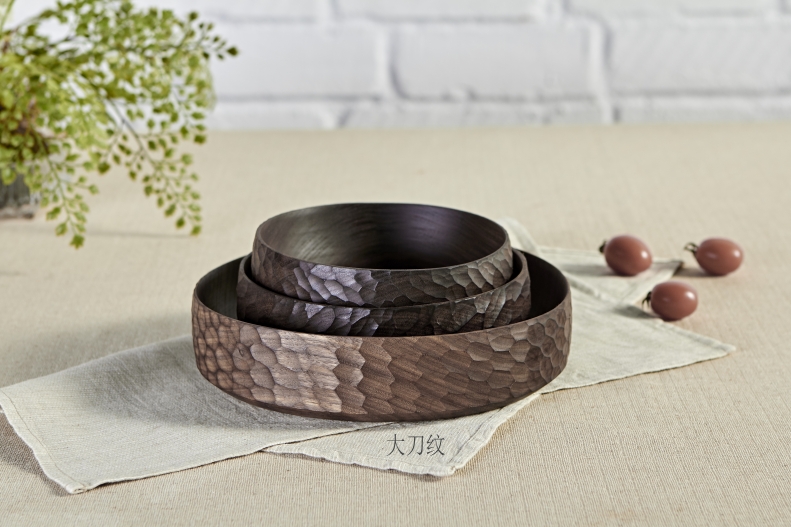 Hi walnut gỗ gỗ rắn vòng tấm gỗ handmade sáng tạo toàn bộ trái cây bát đĩa trái cây đồ ăn nhẹ trái cây sấy khô tấm khay trà đẹp