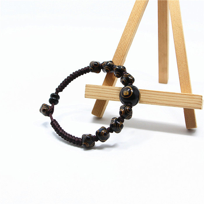 日式琉璃珠三面佛六眼天珠手链手串男女本命年辟邪转运防小人平安