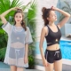 Yunyun áo tắm nữ ba mảnh chia tách bảo thủ boxer sinh viên Hàn Quốc hotgirl gợi cảm nước hoa nhỏ gợi cảm - Bộ đồ bơi hai mảnh