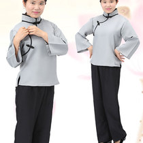 Old lady acting out to the old Grandma Performance Costume Old Grandpa Performance Clothes Children Adult Stage Props Wig