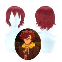 Infinite skateboard skateboard martial calendar Red big anti-warring Harajuku realistic animation cosplay wig