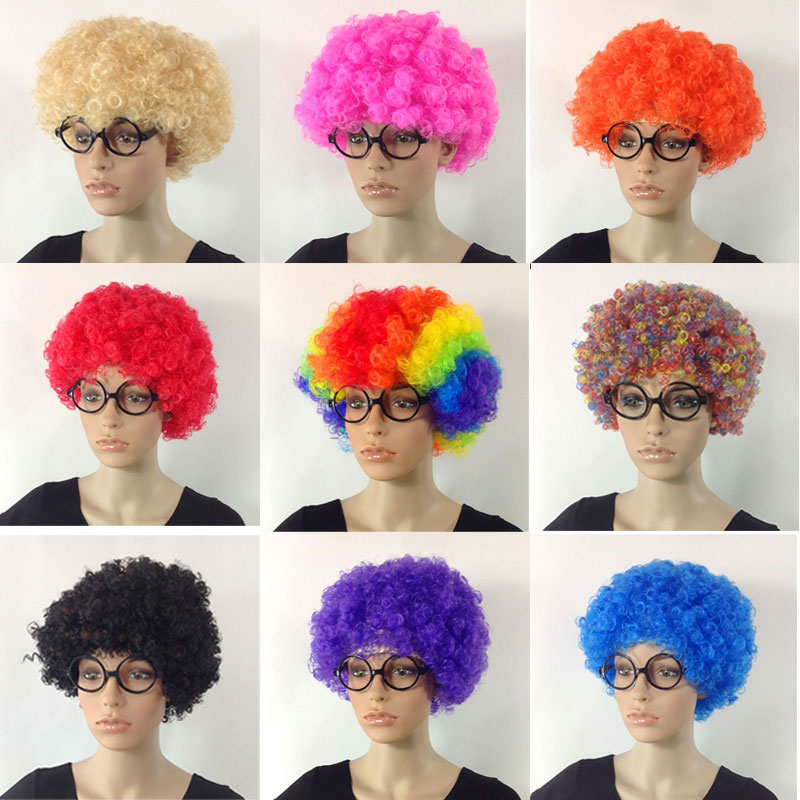 Exploding head wig clown wig headgear color adult children show props funny headgear show wig