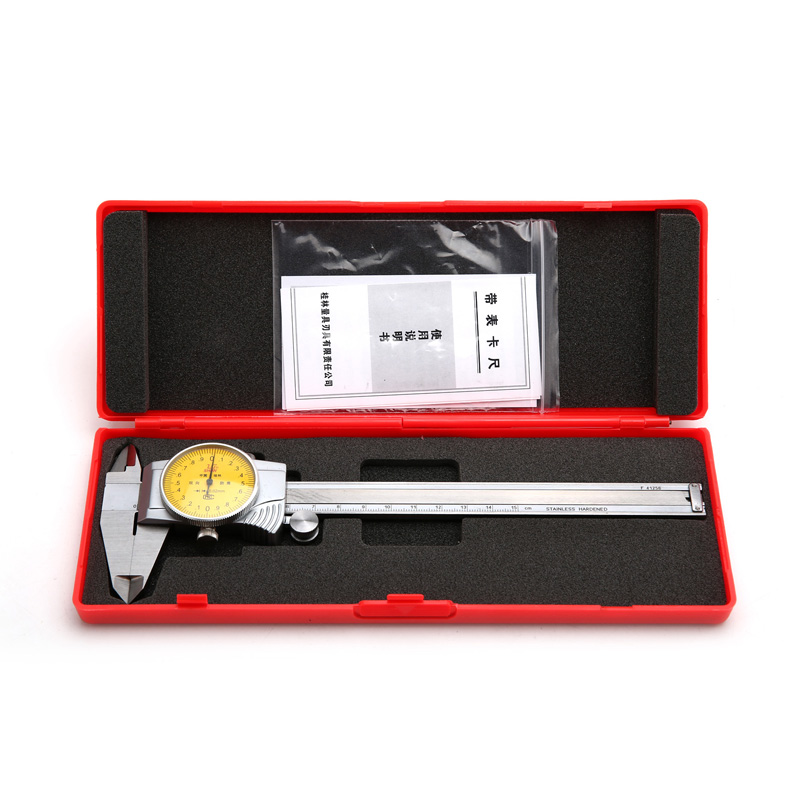 Guilin Guiliang stainless steel vernier caliper 150mm high-precision belt watch caliper 20mm0 oil standard clip line nail 300mm