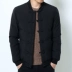 Phong cách Trung Quốc dày cotton ấm áo thanh niên nút bóng chày cổ áo retro ngắn Tang phù hợp với nam áo khoác cotton phù hợp với tuyết áo khoác bò nam Đồng phục bóng chày