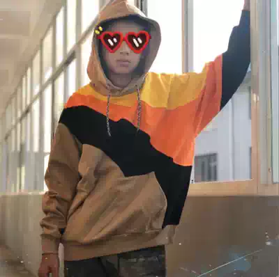 China Li Ning New York Fashion Week trend catwalk embroidery men's and women's casual pullover hooded sports fashion thick T-shirt