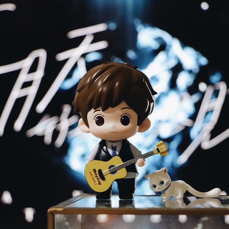 五月天mayday周邊阿信卡通公仔模型吉他信家貓玩偶車載擺件禮物