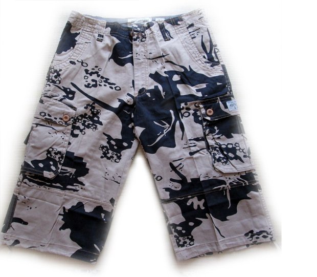 Mùa hè kích thước lớn quần nam giản dị cắt quần cotton rộng rãi quần short bãi biển nhiều túi quần ống rộng nam