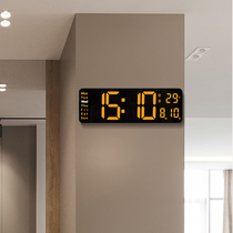 Новый креативный минималистский современный мульт висит часы большой шрифт будильник электронные часы Электронные часы Живая комната зависла таблица под руководством
