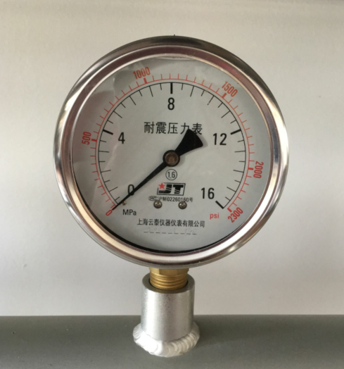 上海云泰耐震压力表0-16MPa  0-2300双刻度压力表正品，特价