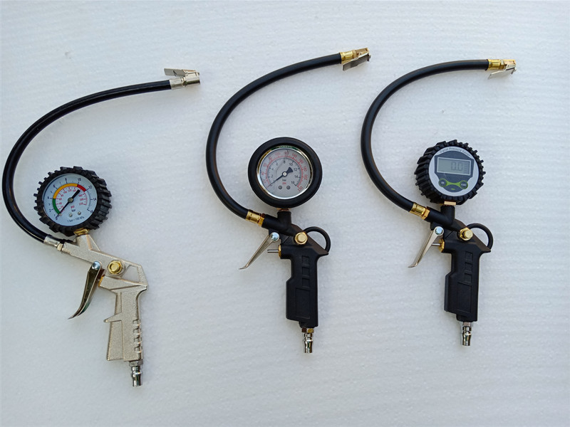 Car motorcycle electric vehicle inflatable nozzle inflatable head tire tool gas nozzle connector air pressure gauge with tire pressure gauge