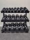 New Hexagonal Rubber-Coated Fixed Dumbbells for Men, a Set of Commercial Dumbbell Rack Sets for Home Personal Training and Strength Fitness