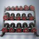 Round Head Rubber-Coated Fixed Dumbbells for Men, Home Strength Training Dumbbell Rack Set, Student Dormitory Dumbbells, Pe Odorless