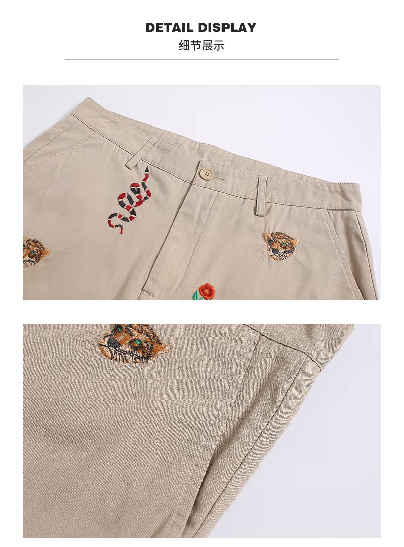 La Chapelle áo khoác nam đi bộ quần short 2019 hè mới 100% cotton giản dị năm quần nam - Quần short quần thun nam