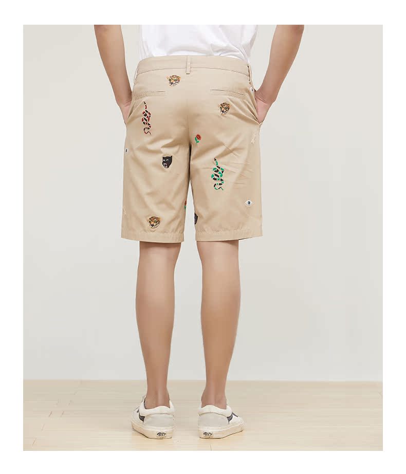 La Chapelle áo khoác nam đi bộ quần short 2019 hè mới 100% cotton giản dị năm quần nam - Quần short quần thun nam