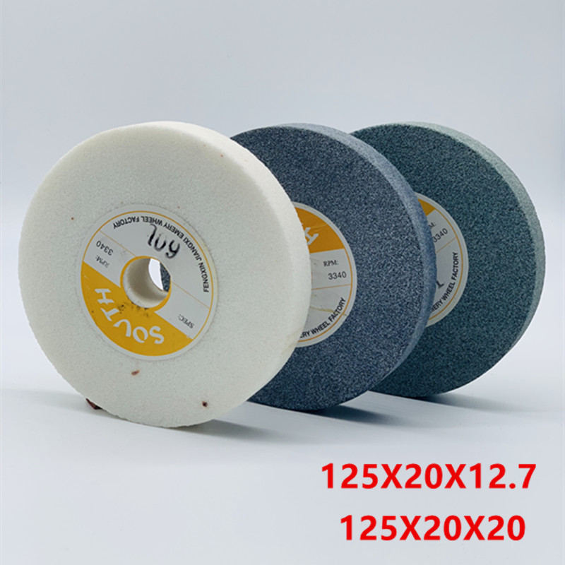 Green carbon alloy white corundum grinding wheel WA125X20X20 12 7 brown corundum knife grinder grinding drill bit small hole grinding wheel