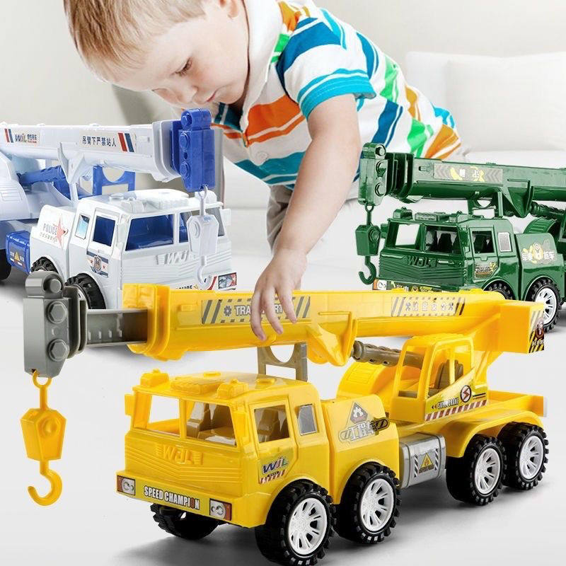 Children's large crane engineering car crane inertial car model simulation boy 0 - 6 years old 3