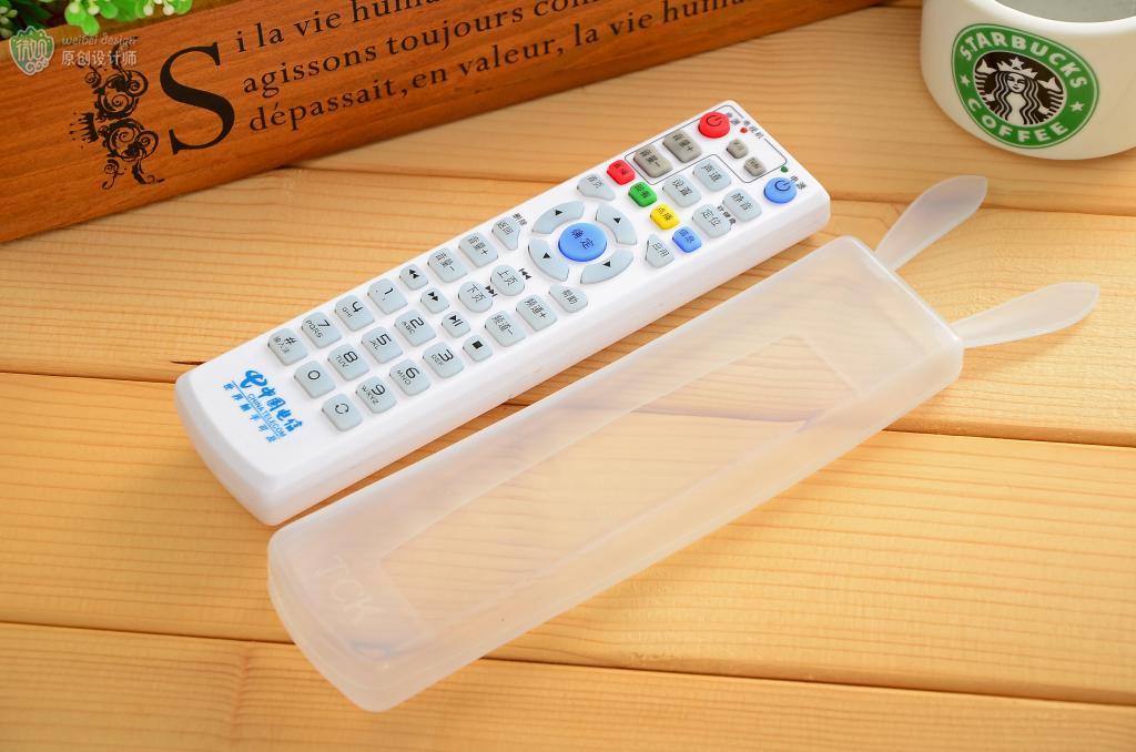 Dễ thương thỏ điều hòa không khí TV điều khiển từ xa thiết lập nắp bụi với sáng silicone trong suốt điều khiển từ xa tấm che nắng