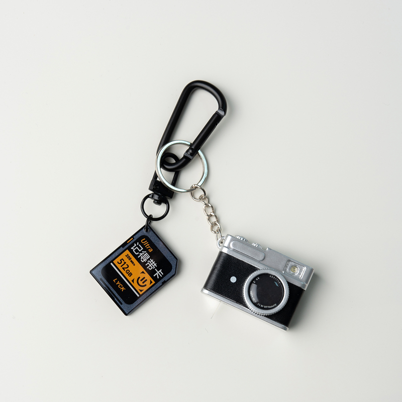 Creative Keychain Camera Memory Card Film Photography Enthusiast Personalized Accessory Pendant New Style Bag Hanger Pants Hanger