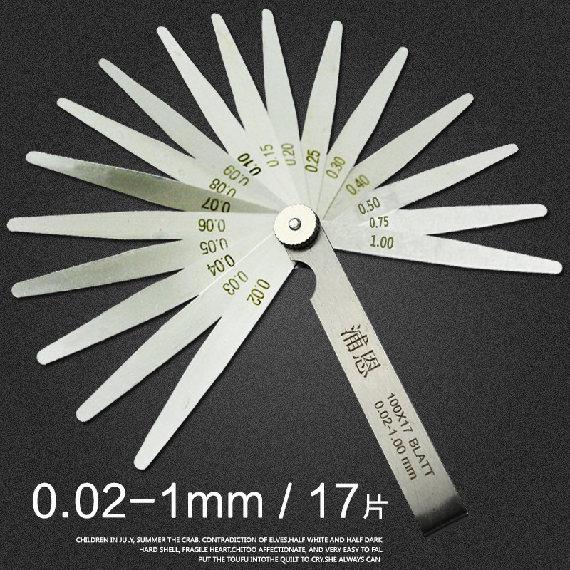 YTgilo Plug Ruler Stainless Steel Thickness Gauge 0.02-1.0mm Plug Ruler