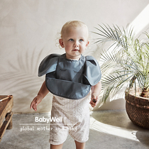 Sweden Elodie with the same baby rice pocket childrens autumn and winter eating saliva towel baby bear waterproof bib