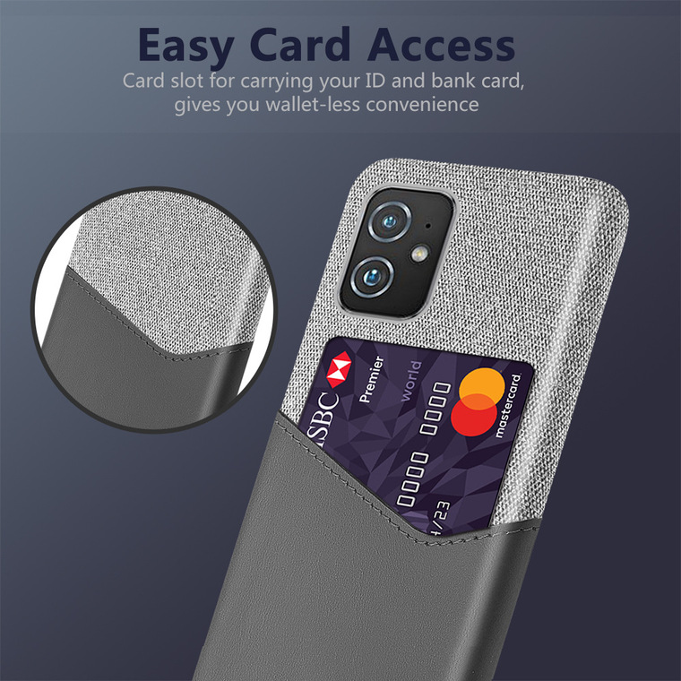 Business Card Holder Zenfone 9 Canvas Card Holder Synthetic Leather Phone Case