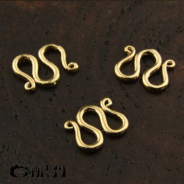 Special price DIY handmade string Jewel chain ornament accessories 14K gold plated W buckle buckle necklace handmade accessories