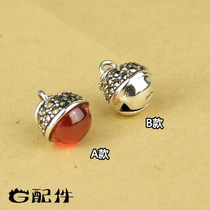 Promotion (G accessories) 925 sterling silver markesai Doraemon Bell pendant DIY bracelet pendant silver accessories